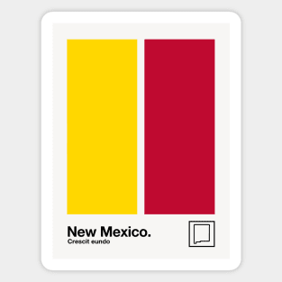 New Mexico  // Original Minimalist Artwork Poster Design Magnet